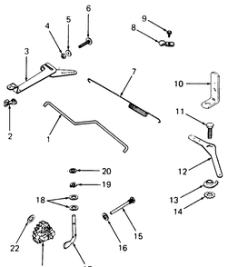 Governor Diagram and Parts List for 1860 800000-821059-140661100-141661100 Cub Cadet Lawn Tractor